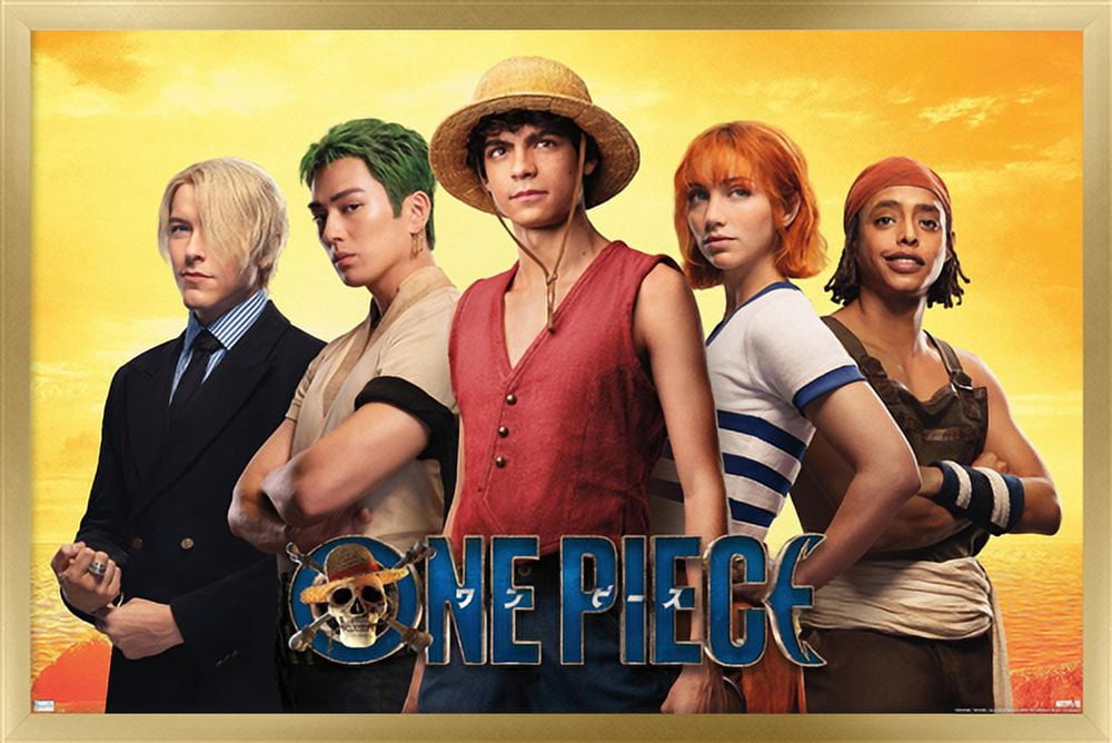 Netflix One Piece - Collage Wall Poster, 14.725" x 22.375" Framed