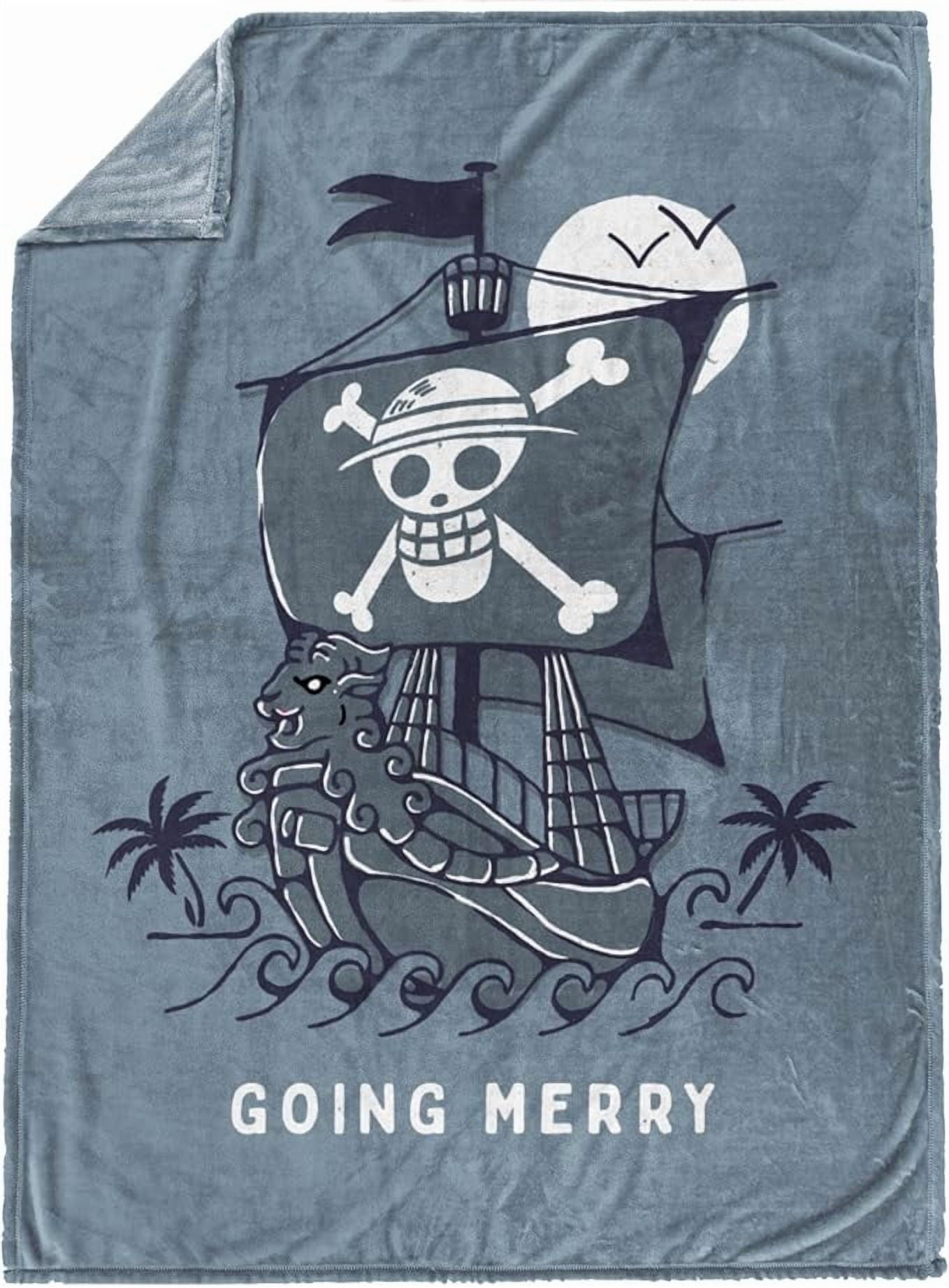 One Piece 893810 50 x 70 in. Straw Hat Pirates Fleece Throw Blanket