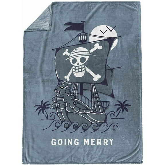 One Piece 893810 50 x 70 in. Straw Hat Pirates Fleece Throw Blanket