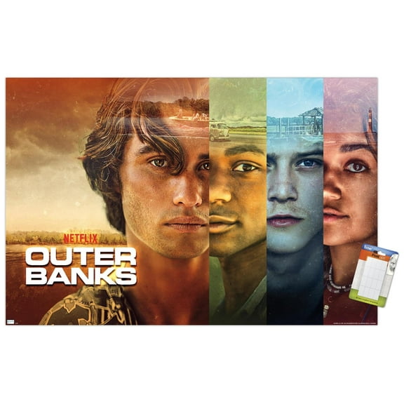 Netflix Outer Banks - Faces Wall Poster, 22.375" x 34"