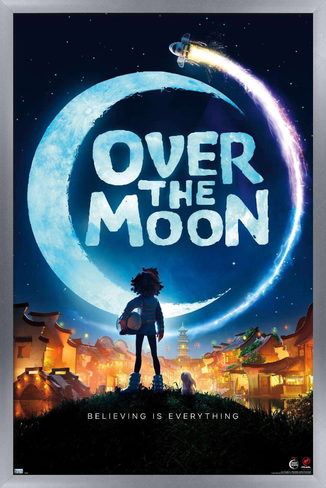Netflix Over The Moon - CG Wall Poster, 14.725" x 22.375", Framed