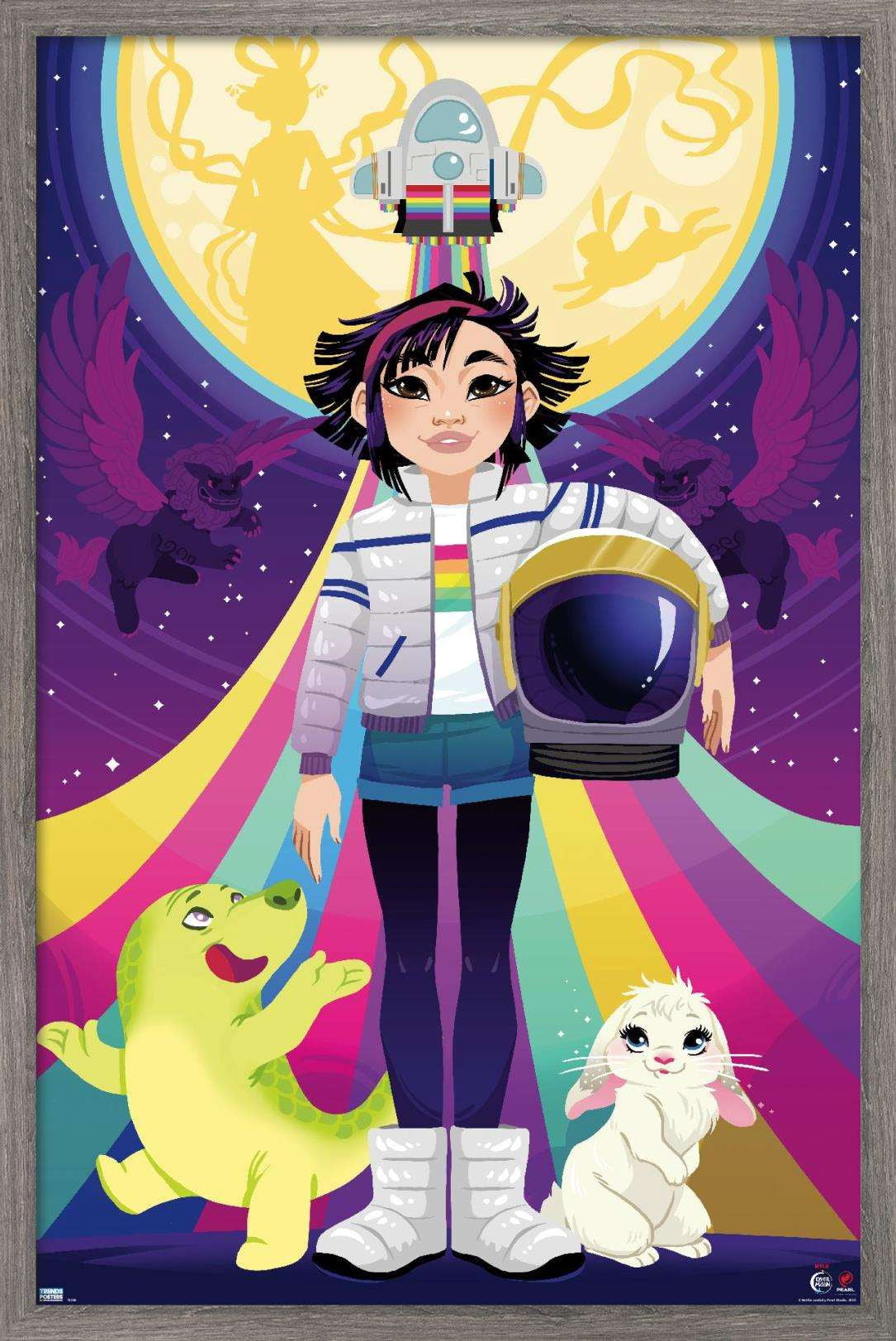 Netflix Over The Moon - Teaser Wall Poster, 22.375" x 34", Framed ...