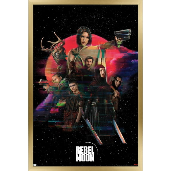 Netflix Rebel Moon: Part One - A Child Of Fire - Group Wall Poster, 22.375" x 34" Framed