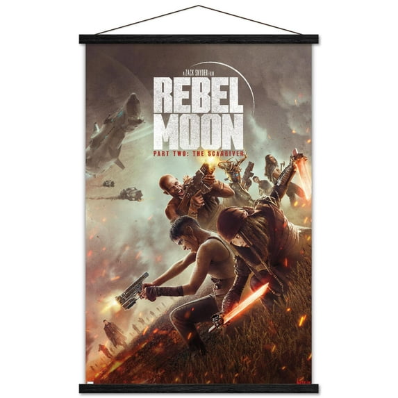 Netflix Rebel Moon: Part Two - The Scargiver - One Sheet Wall Poster with Magnetic Frame, 22.375" x 34"