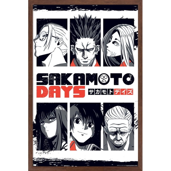 Netflix Sakamoto Days: Season 1 - Group Wall Poster, 14.725" x 22.375" Framed