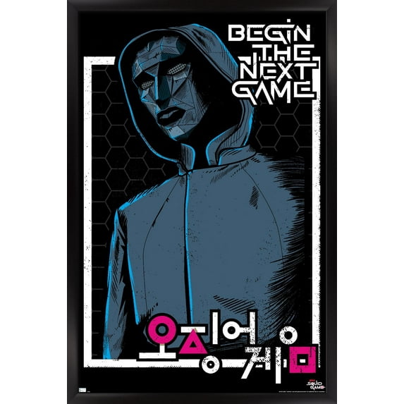 Netflix Squid Game - Begin the Next Game Wall Poster, 22.375" x 34" Framed