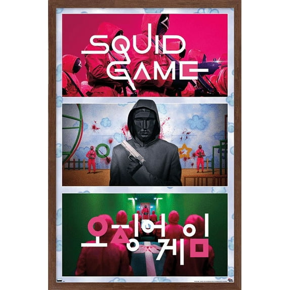 Netflix Squid Game - Collage Wall Poster, 14.725" x 22.375", Framed