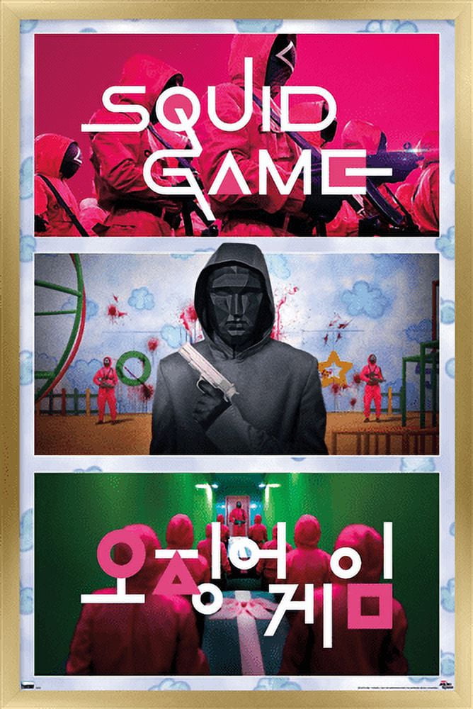 Netflix Squid Game - Collage Wall Poster, 22.375" x 34", Framed