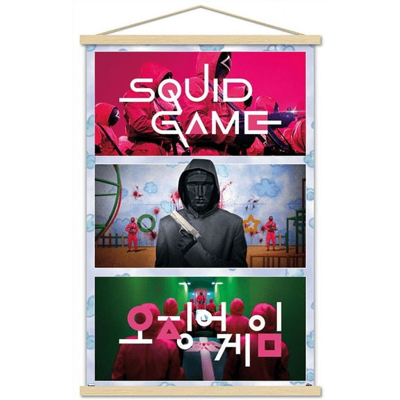 Netflix Squid Game - Collage Wall Poster with Magnetic Frame, 22.375" x 34"