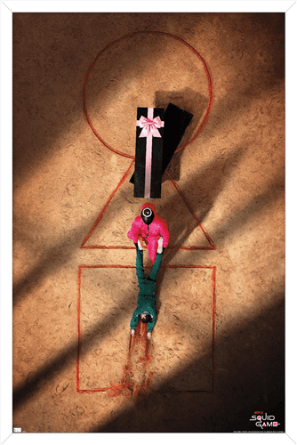 Netflix Squid Game - Field Wall Poster, 14.725" x 22.375", Framed