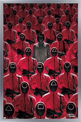 Netflix Squid Game - Key Art Wall Poster, 14.725" x 22.375", Framed