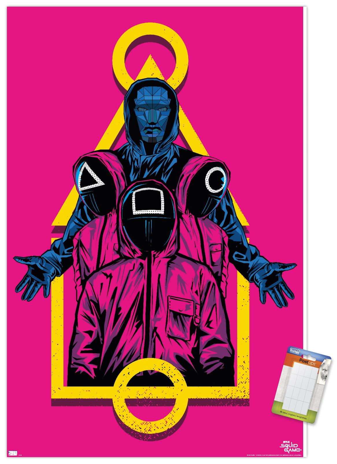 Netflix Squid Game - Masked Men Wall Poster, 14.725" x 22.375"