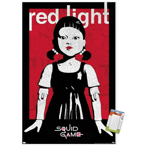 Netflix Squid Game - Red Light Wall Poster, 22.375" x 34"