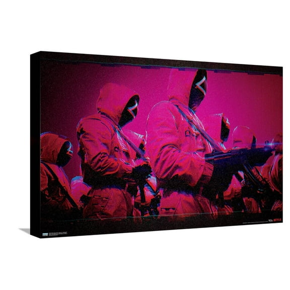 Netflix Squid Game: Season 2 - Red Guards Canvas Wall Poster, 14.725" x 22.375"