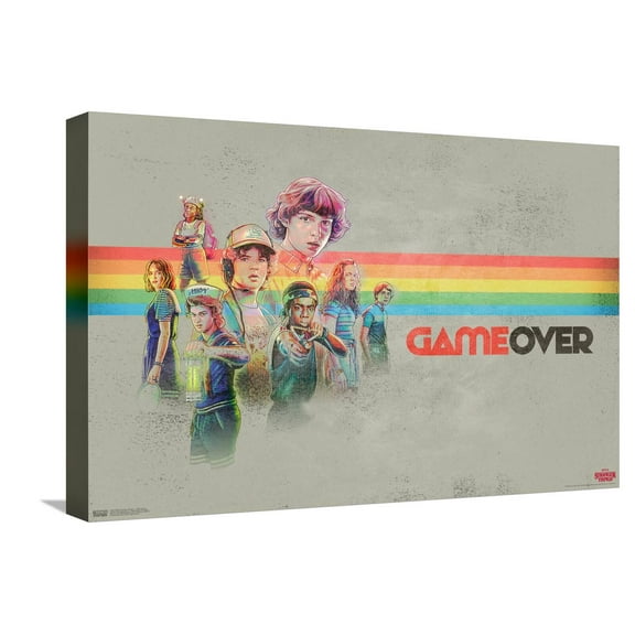 Netflix Stranger Things 3 - Game Over Canvas Wall Poster, 14.725" x 22.375"