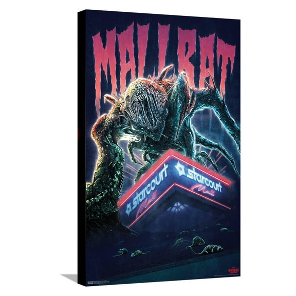 Netflix Stranger Things 3 - Mallrat Canvas Wall Poster, 14.725" x 22.375"