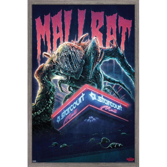 Netflix Stranger Things 3 - Mallrat Wall Poster, 14.725" x 22.375", Framed