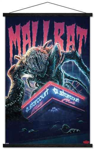Netflix Stranger Things 3 - Mallrat Wall Poster with Wooden Magnetic Frame, 22.375" x 34"
