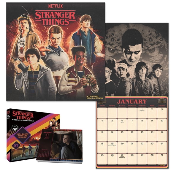Netflix Stranger Things 2026 Calendar and Daily Desk Box Calendar