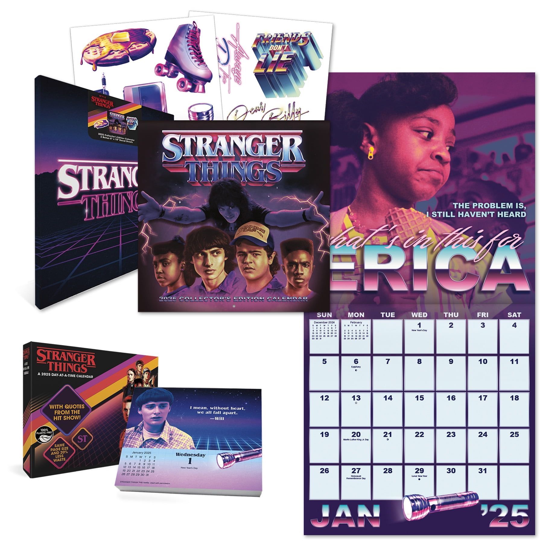 Netflix Stranger Things 4 2025 Collector's Edition Calendar and Daily