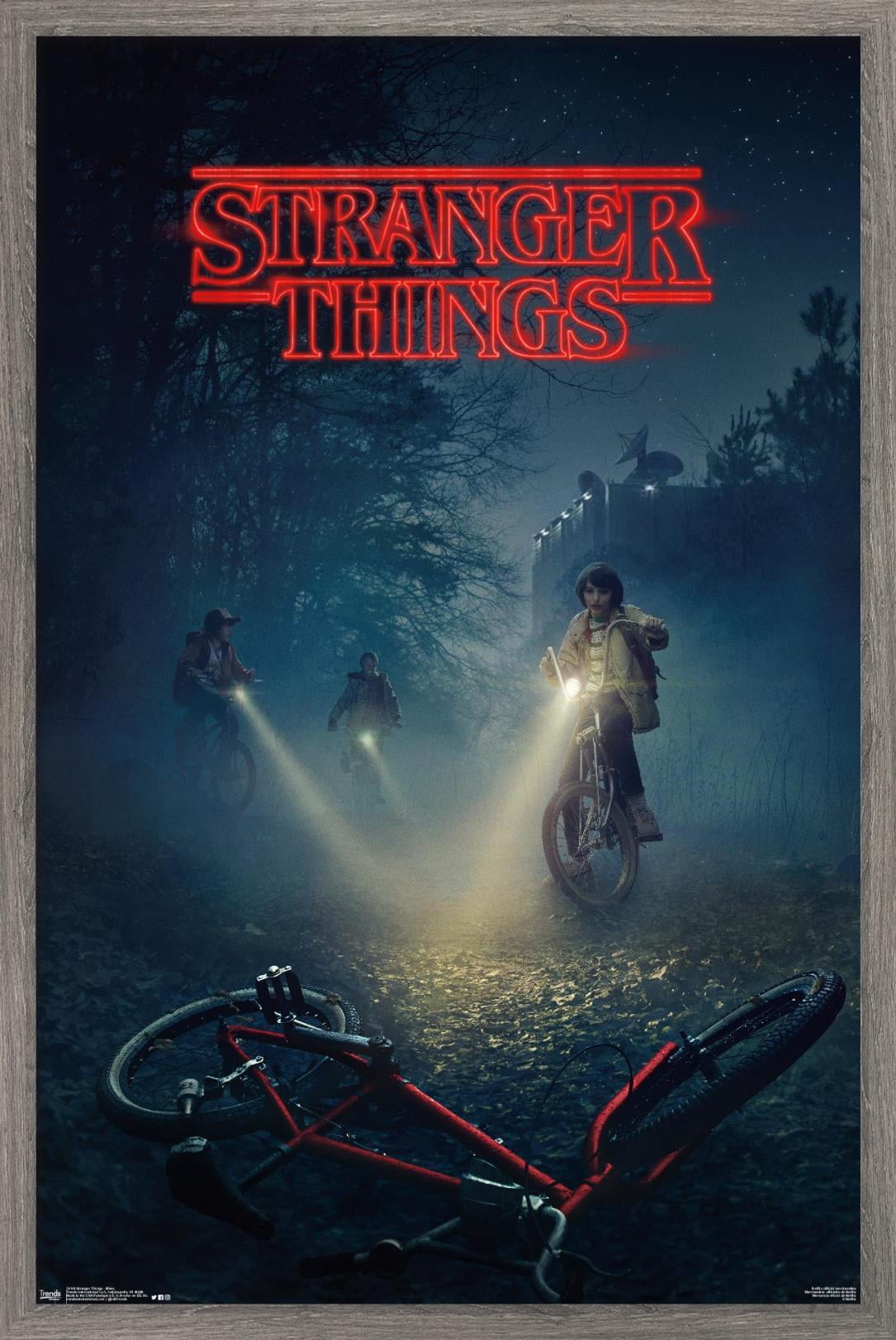 Netflix Stranger Things - Bikes Wall Poster, 14.725" x 22.375", Framed
