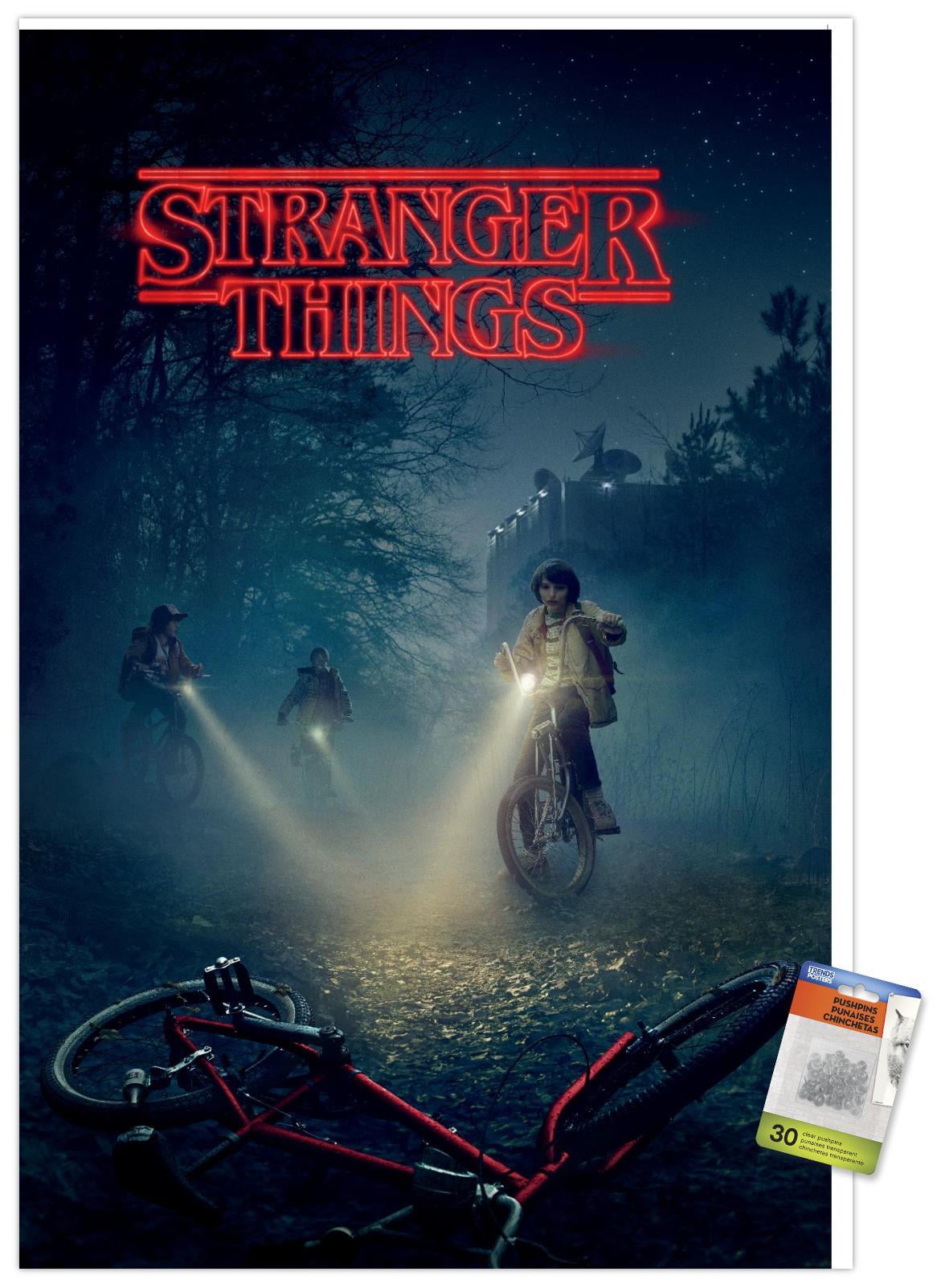 Stranger Things ポスター Netflix Stranger Things - Bikes Wall Poster with Push Pins, 22.375