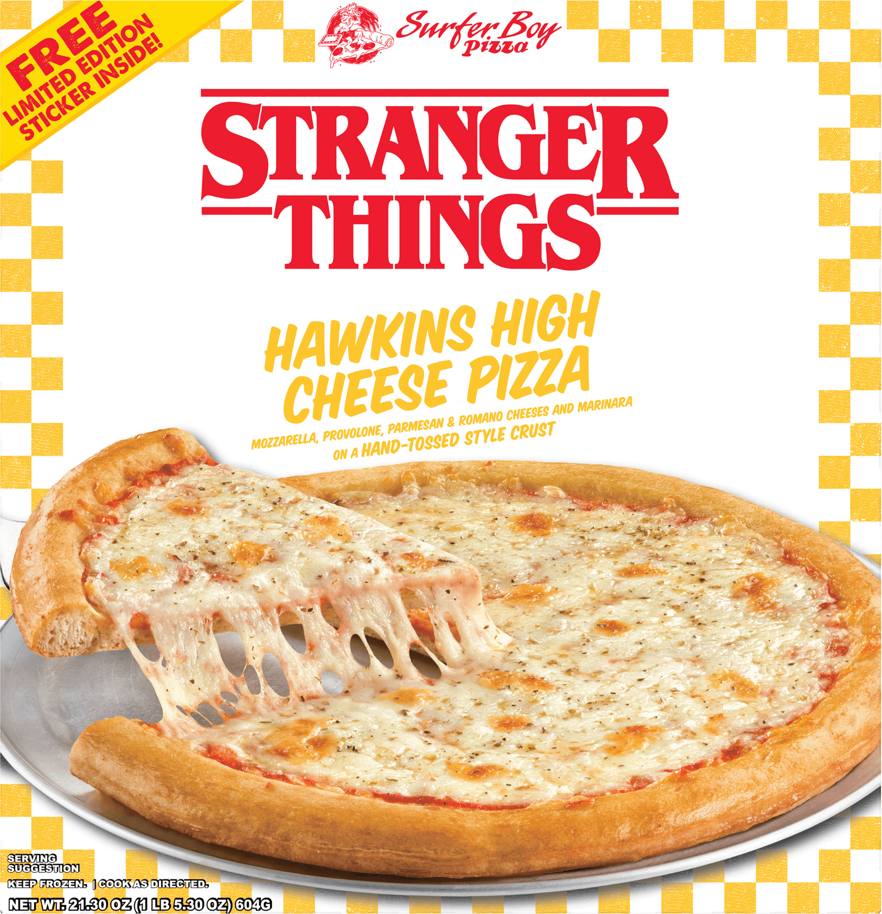 Netflix Stranger Things Hand-Tossed Crust Hawkins High Cheese Pizza, Rich Tomato Sauce, 21.3 oz (Frozen)