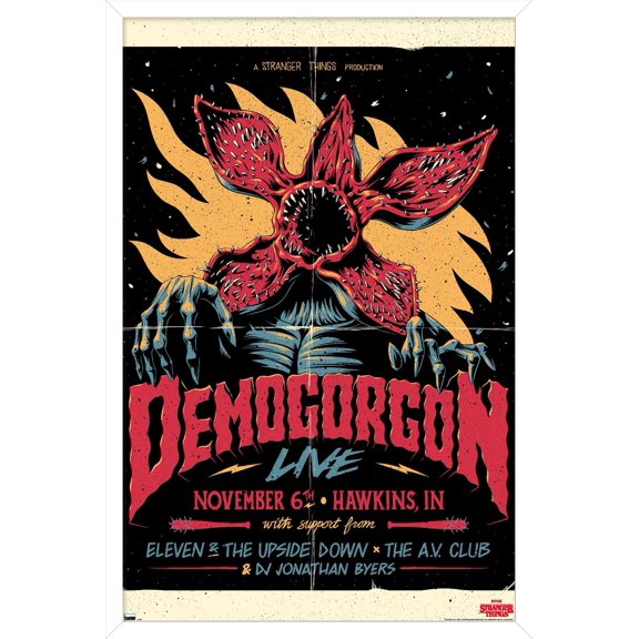 Netflix Stranger Things - Demogorgon Live Wall Poster, 14.725" x 22.375", Framed