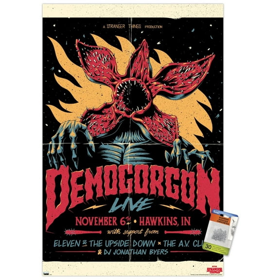 Netflix Stranger Things - Demogorgon Live Wall Poster with Pushpins, 22.375" x 34"
