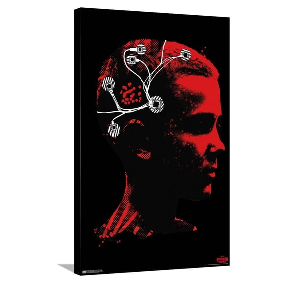 Netflix Stranger Things - Eleven Profile Canvas Wall Poster, 22.375" x 34"