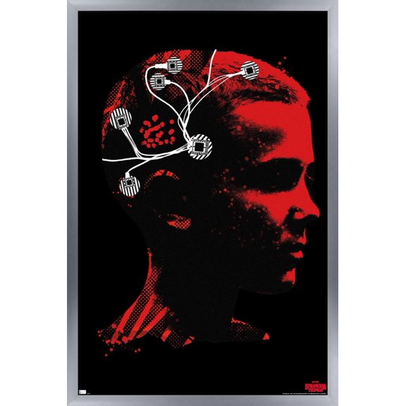 Netflix Stranger Things - Eleven Profile Wall Poster, 14.725" x 22.375", Framed