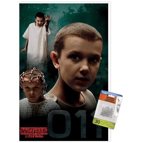 Netflix Stranger Things - Eleven Wall Poster with Push Pins, 14.725" x 22.375"