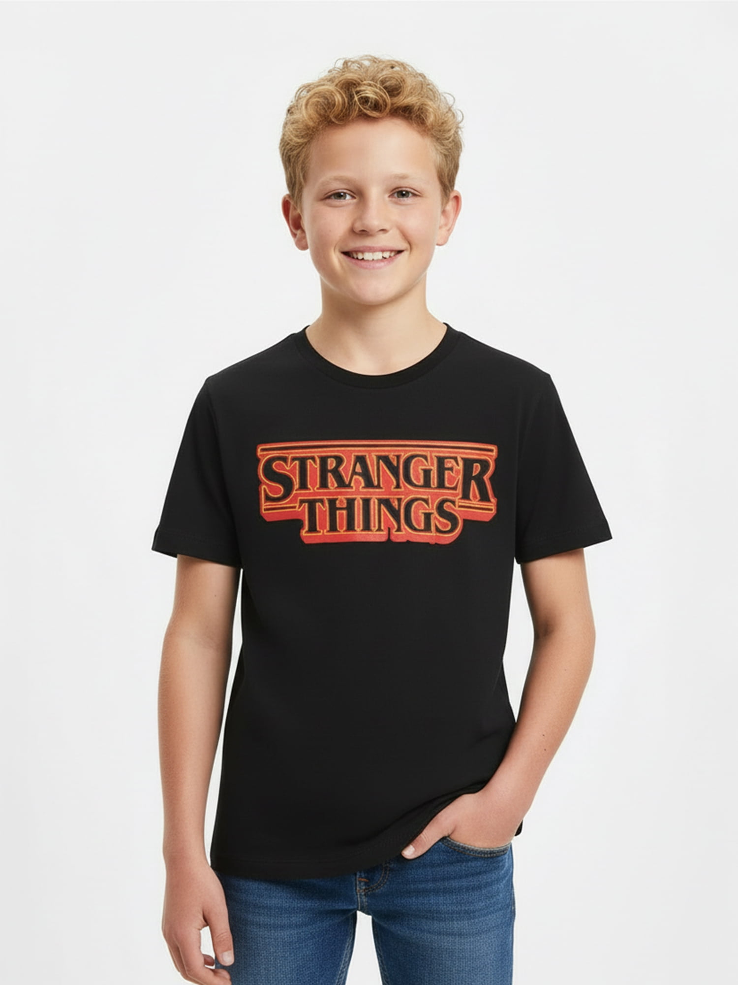 Netflix, Boys' & Big Boys' Stranger Things Logo Graphic T-Shirt, Sizes 4-18