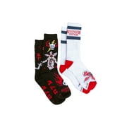 Netflix Stranger Things Men's Graphic Crew Socks, 2-Pack, Shoe Sizes 8-12
