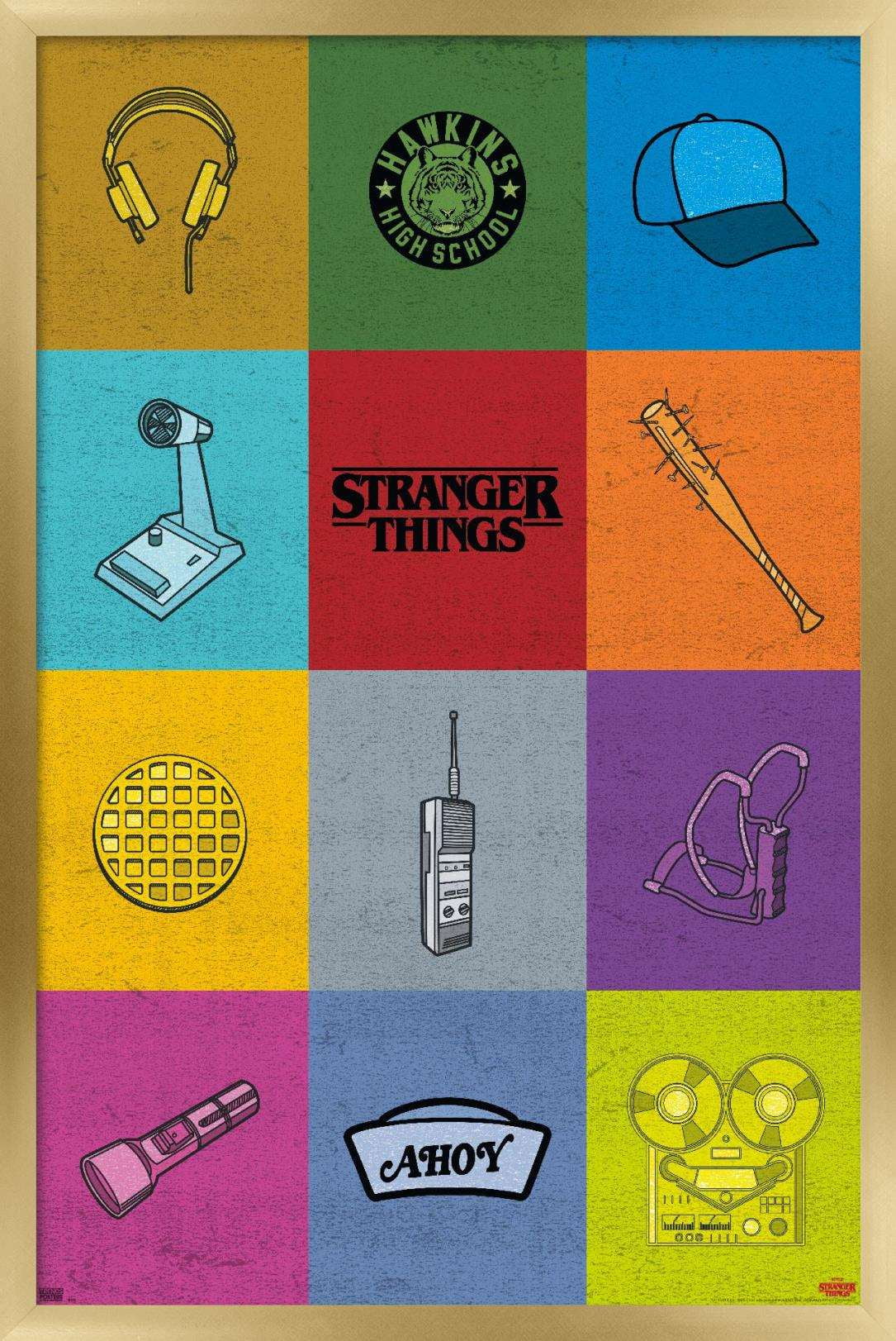 Netflix Stranger Things - Minimalist Icons Wall Poster, 22.375