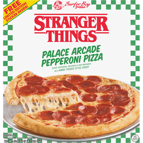 Netflix Stranger Things Hand-Tossed Crust Palace Arcade Pepperoni Pizza, Rich Tomato Sauce, 23 oz (Frozen)