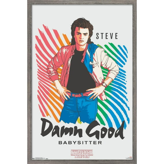 Netflix Stranger Things: Season 2 - Babysitter Wall Poster, 22.375" x 34", Framed