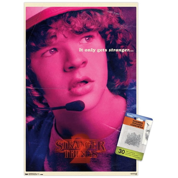 Netflix Stranger Things: Season 2 - Dustin Wall Poster with Push Pins, 14.725" x 22.375"
