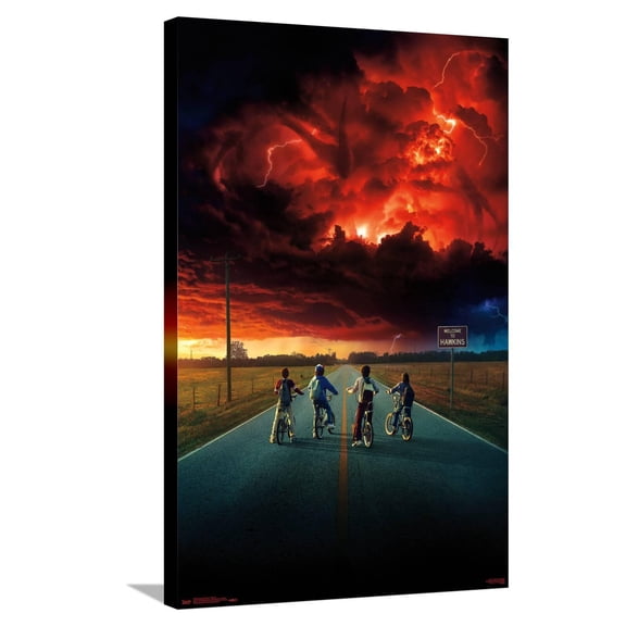 Netflix Stranger Things: Season 2 - Key Art Canvas Wall Poster, 22.375" x 34"