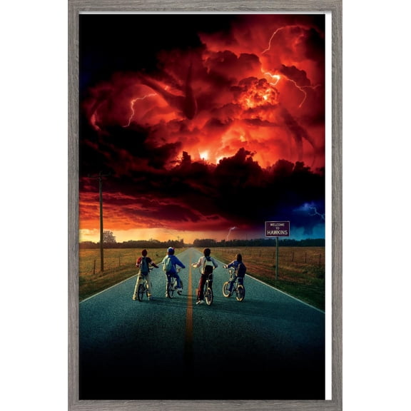 Netflix Stranger Things: Season 2 - Key Art Wall Poster, 22.375" x 34", Framed