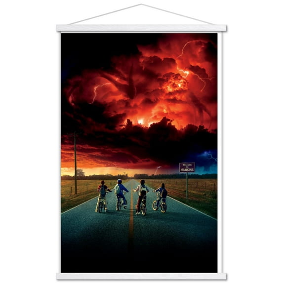 Netflix Stranger Things: Season 2 (2017)-Key Art Wall Poster with Magnetic Frame, 22.375" x 34"