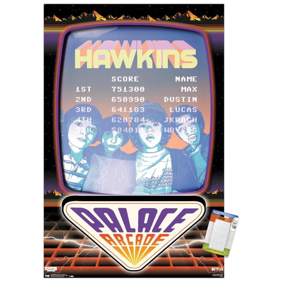Netflix Stranger Things: Season 2 - Palace Arcade Wall Poster, 14.725" x 22.375"