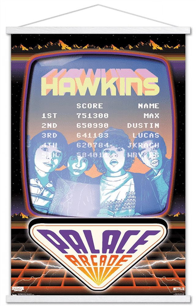 Netflix Stranger Things: Season 2 - Palace Arcade Wall Poster with Wooden Magnetic Frame, 22.375" x 34"