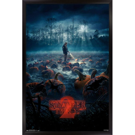 Netflix Stranger Things: Season 2 - Pumpkins Wall Poster, 14.725" x 22.375", Framed