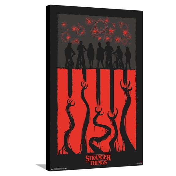 Netflix Stranger Things: Season 3 - 4Th Illustration Canvas Wall Poster, 22.375" x 34"