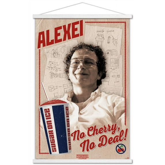 Netflix Stranger Things: Season 3 - Alexei Wall Poster with Wooden Magnetic Frame, 22.375" x 34"