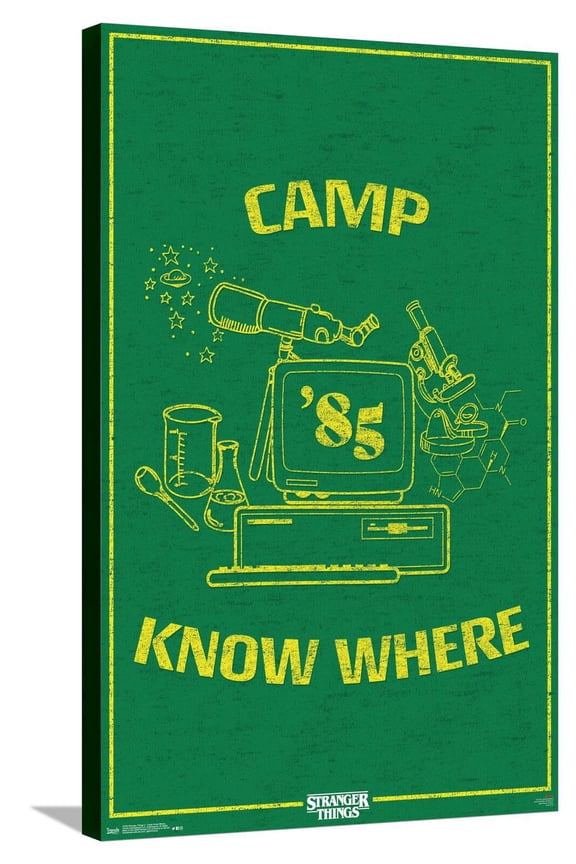 Netflix Stranger Things: Season 3 - Camp Know Where Canvas Wall Poster, 22.375" x 34"