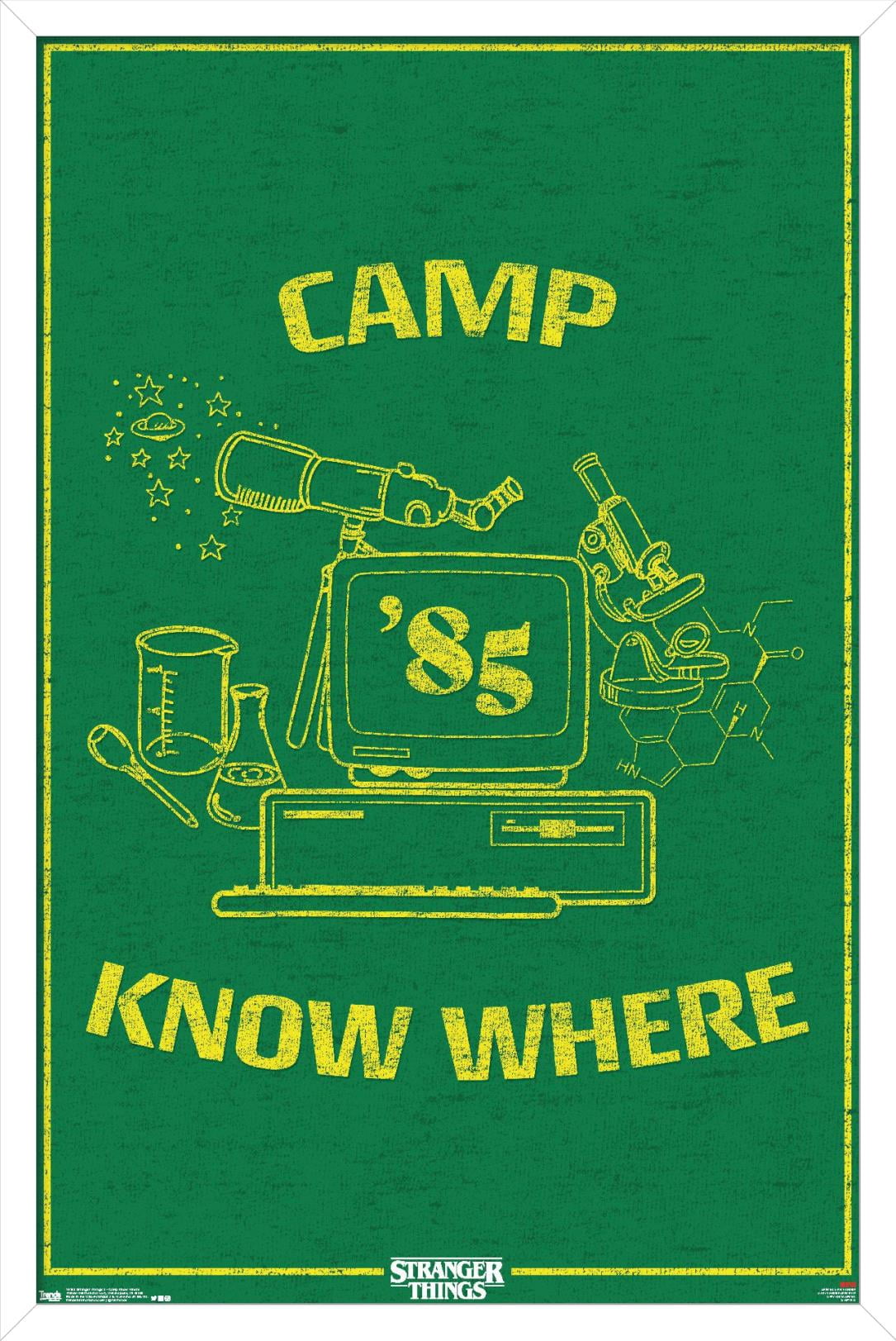 Netflix Stranger Things: Season 3 - Camp Know Where Wall Poster, 14.725" x 22.375" Framed