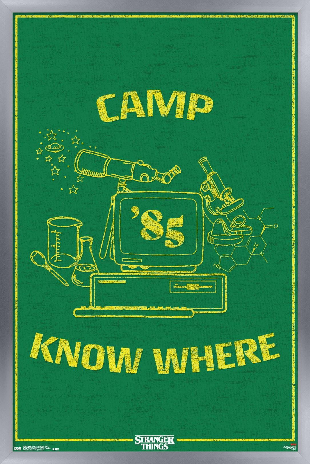 Netflix Stranger Things: Season 3 - Camp Know Where Wall Poster, 14.725" x 22.375" Framed