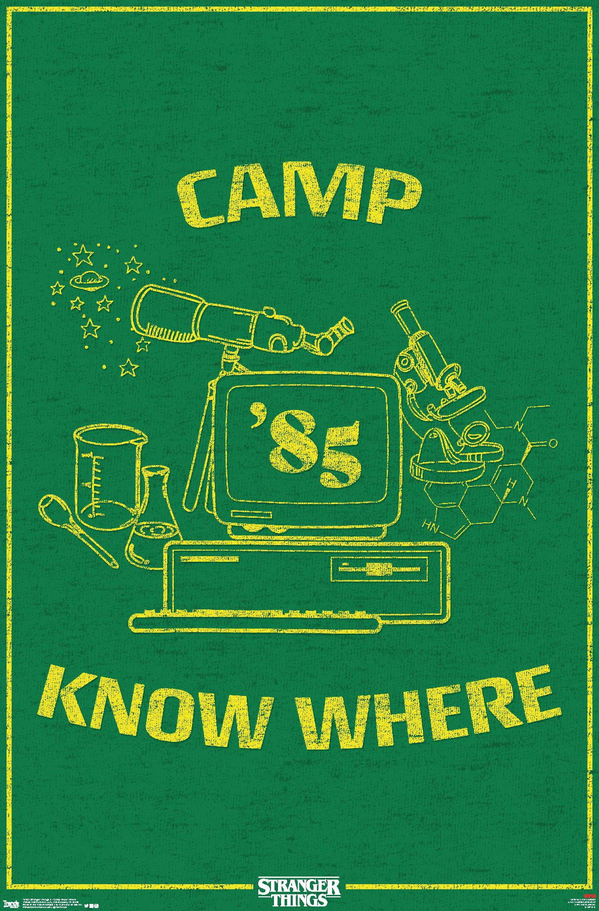 Netflix Stranger Things: Season 3 - Camp Know Where Wall Poster, 14.725" x 22.375"